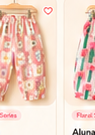 Celana motif floral kuning Fityoukids